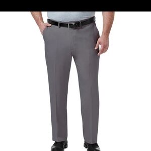 Haggar Straight-Leg Dress Pants in Gray